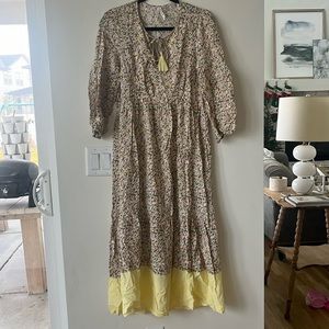 Seraphine, Maternity yellow floral dress